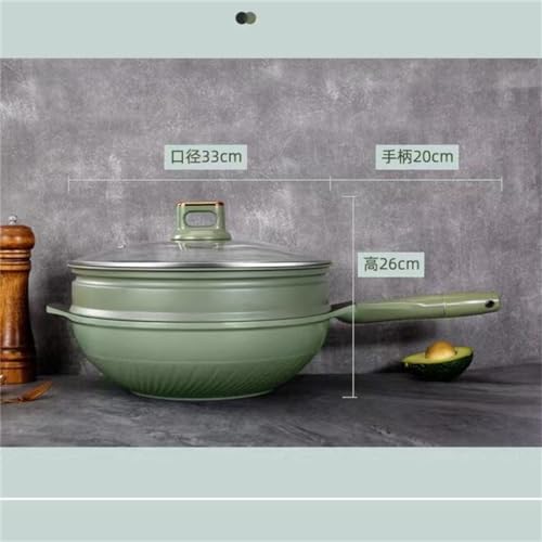 Wok antiadherente con fondo plano y mango desmontable miniatura 3