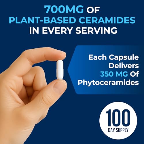 We Like Vitamins Phytoceramides 700mg - 200 Capsules All Natural Wheat Free and Plant Based - Phytoceramide Supplement - Skin Supplement for Women - Ceramides for Skin Hydration, Repair, Rejuvenation