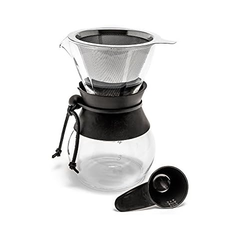 Yama Drip Pot Coffee Maker with Stainless Cone Filter - 20oz Cover