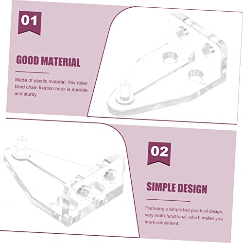 HOLIDYOYO 20pcs Blind Hooks Plastic Fixing Accessories for Roller Curtains and Blinds Lightweight and Easy to Use for Home Living Room Bedroom Kitchen