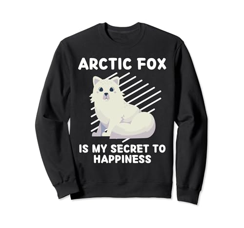 El lindo zorro ártico es mi secreto de la felicidad Arctic Fox Sudadera