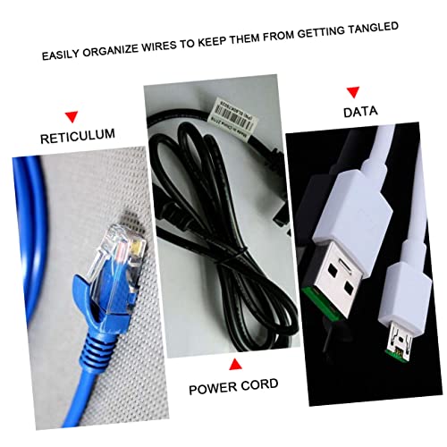 Mikikit 50 piezas Clips de cable adhesivos ajustables de nylon para organización ordenada de cables y cordones bajo escritorio para hogar y oficina miniatura 2