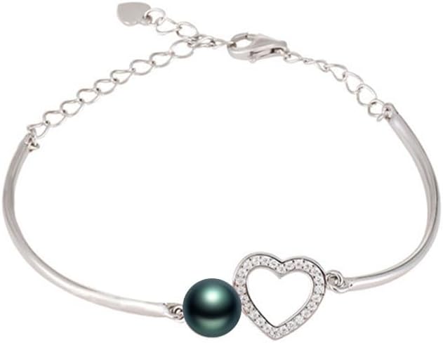 NONNYL Gifts for Wife Anniversary Bracelet for Women- Tahitian Black Pearl Bracelet Real AAA Quality Handpicked Nature Pearls - Gifts for Mom Girlfriend Her NO11383
