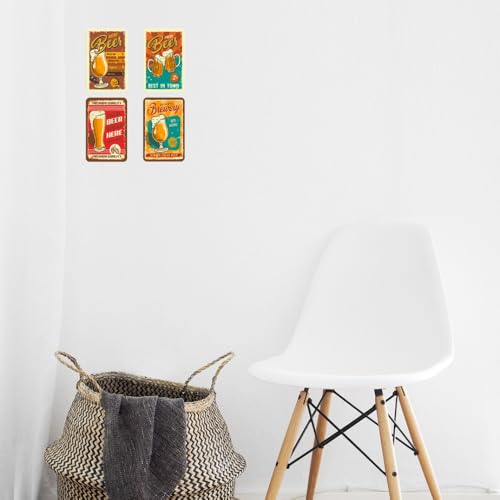 Image of PNF Poster And Frames Beer alcoholic drink advertise wall set Quote Wall art & Door Hanging Frame For Kitchen, Dining, restaurants Decor | Walland home Decor for Living Room | Room Decor Wall Decor Items For Bedroom | (Wooden, 11x9 Inch,brown)-124-1