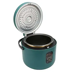 Electric Rice Cooker, Rice Cooker Small Simple Retro Green Safe Steam Release Multifunctional Easy Cleaning for Home Dorms