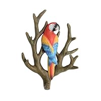 EYCFSJ Robe Hooks Wall Decoration Home Accessories Hook Resin Bird Hook Door Key Hook Wall Hanging Parrot Decoration Hook Coat Hat Hook Parrot A