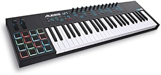 Alesis VI49 - 49 Key USB MIDI Keyboard Controller with, 16 Drum Pads, 12 Assignable Knobs, 36 Buttons and 5-Pin MIDI Out, Production Software Included