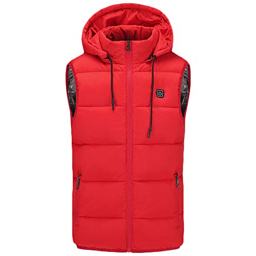 Huizz Ajustable USB Chaleco Chaleco de Calentamiento de Carga eléctrica para un Viaje de Camping al Aire Libre de la Pesca de esquí Montar a Mantener Calientes Accesorios