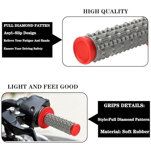 Image of 7 /8 inch Motorcycle Handlebar Grips 22mm for Apollo 125cc 250cc for Yamaha Honda Suzuki Kawasaki Dirt Pit Bike Universal ATV UTV