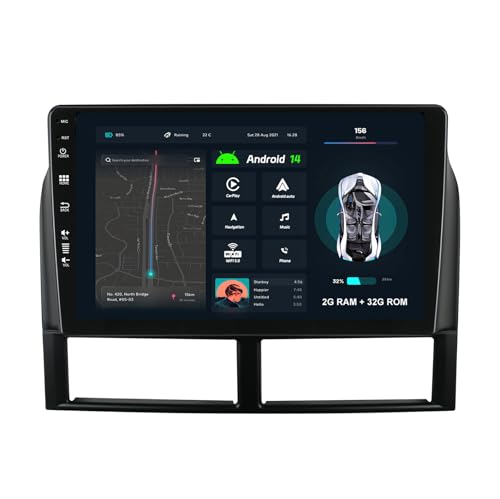 Autoradio Android 14 2 Din da 9 pollici per Jeep Grand Cherokee 1998-2006 Radio con Navi Supporta DAB+ Carplay Wi-Fi 4G MirrorLink RDS 2G+32G gps bluetooth usb