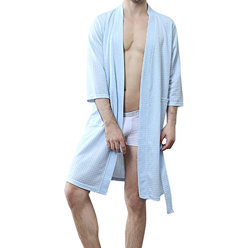 Kimono Batas Mujer Hombre Verano Algodon Sexy Elegante con Cinturon Suave Comodo...