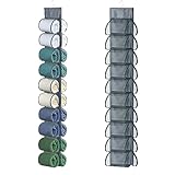 Hanging Legging Organizer, Legging Storage Organizer, Legging Organizer for Closet, Yoga for Pants Jeans Organizer, Hung Behind The Door, Wardrobe, Hanger 20 Pockets Clothes Storage (Grey)