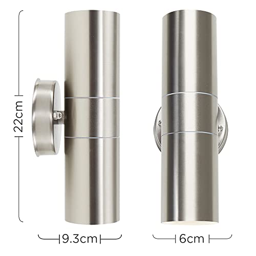 MiniSun, Lampada da esterni in acciaio inox, con