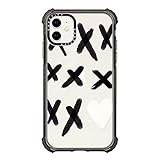CASETiFY Ultra Impact Case for iPhone 11 - xo Kisses - Clear Black