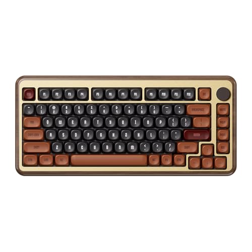 Akko MU02 Mechanical Keyboard with Walnut Wooden Case...