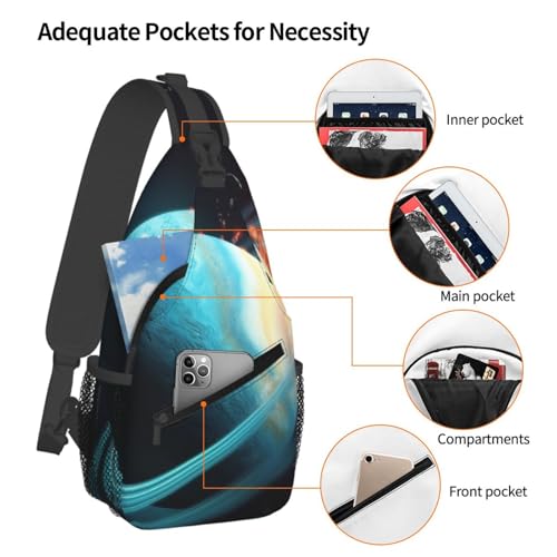 Bolso cruzado Uranus Impact para hombre y mujer negro miniatura 4