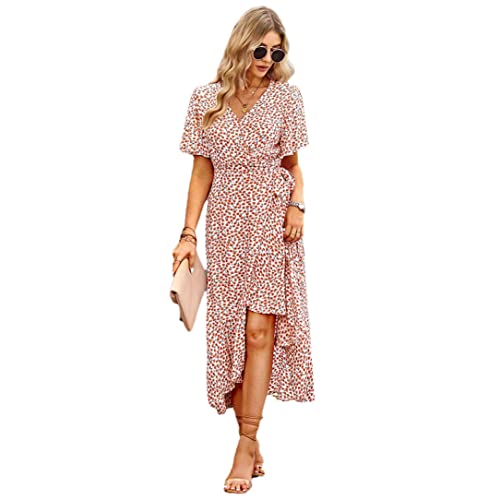 Robe d'été à lacets pour femme ronde à manches papillon XL