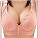 Womens Fashion Front Closure Bras for Women Plus Size Wireless Full Coverage No Underwire Push Up Bras Seamless Support Minimizer Bra Watermelon Red