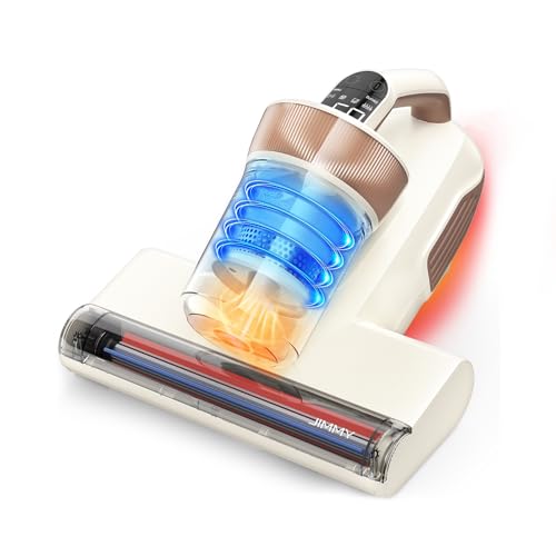 Jimmy Mattress Vacuum Cleaner, Bed Vacuum with UV & Ultrasound, High Heating, Smart Dust Sensor, 15Kpa Powerful Suction, Lightweight, Deep Clean Dust and Pet Hair in One Go(BX6 Lite, Corded)