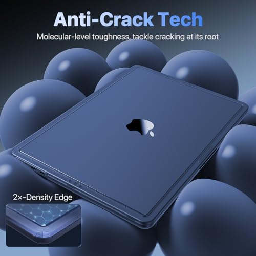 Image of Soonjet CrackGuard for MacBook Pro 14 inch Case | M5 M4 M3 M2 M1 Pro /Max 2026-2021 | Anti-Crack Upgrade | Seamless Fit | Anti Fingerprint & Scratch | Hard Shell Laptop Cover | Midnight Clear
