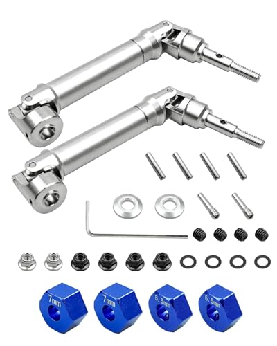 Stainless Steel Rear Drive Shaft CVD Upgrades Parts Fit for Traxxas Slash 4X4 Stampede 4X4 Rustler 4X4 Hoss 4X4 RC Truck