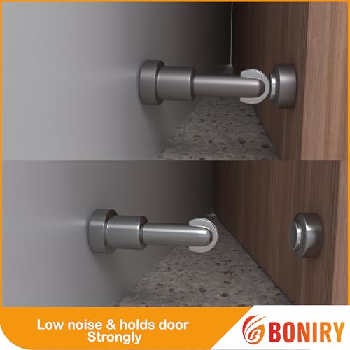 Image of Boniry Premium Magnetic Door Stopper | Durable, Stylish & Rustproof | Protects Doors | Strong Hold, Easy Installation, Perfect for Home & Office Use (4, Matt)