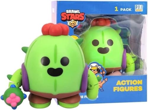 Brawl Stars SPIKE Action Figure | 4.5-Inch-Tall Collectibles Toy Figurine| P.M.I. Ofically Licensed Toys | Supercell | Gift for Video Gamer | Articulated Figure