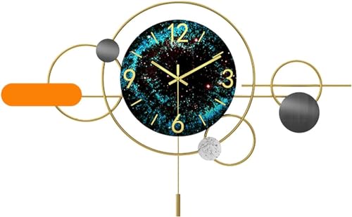 Horloge murale en métal 75 cm au design moderne pour la décoration du salon