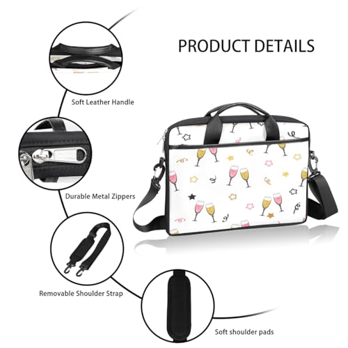 Laptop Bag 13-15 Inch Laptop Sleeve Case for Men Women Briefcase Messenger Bag Computer Shoulder Bag for Travel Work4