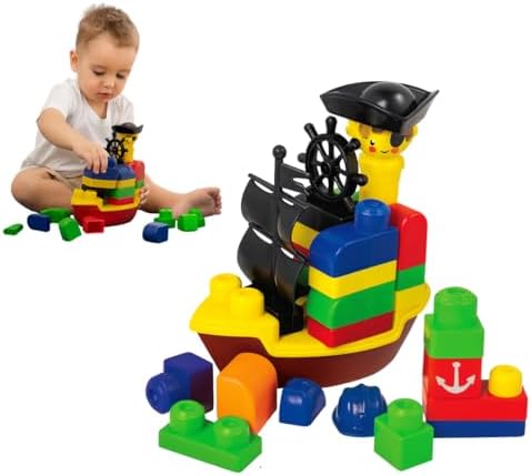 Blocos De Montar Brinquedos Educativos Encaixes Formas com 49 Peç...