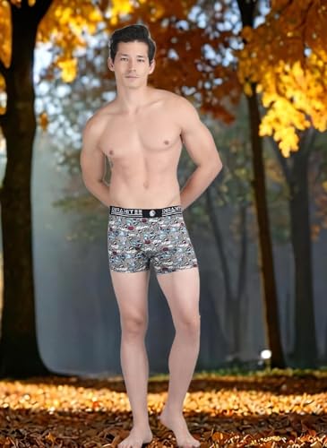 Image of Men's Extra Thin Elastic Nylon Underwear Long Comfortable Breathable Comfort All Over Printed Design Boxer