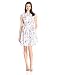 Nine West Women's Bird Print Fit and Flare Belted Dress
