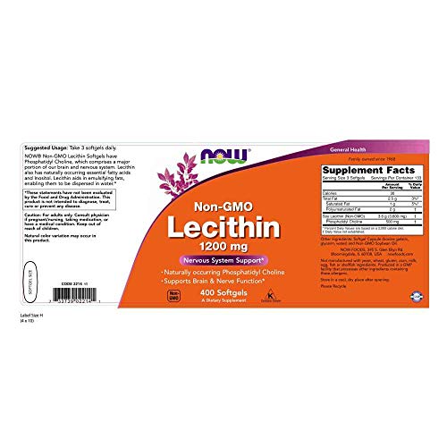 Now Foods 2214 Supplements, Lecithin 1200 Mg thumb #1
