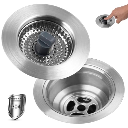 Colador universal para fregadero de cocina en acero inoxidable