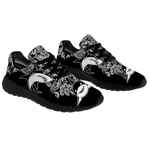 Novelty Shark Print Shoes for Men Women Lightweight 3D Printed Running Tennis Walking Sneakers Gifts for Him Her4