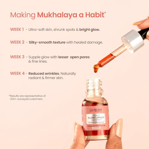 Image of Nat Habit Ayurvedic Kumkumadi Face Oil - Classical Kumkumadi Mukhalaya for Glowing & Young Skin, 15ml