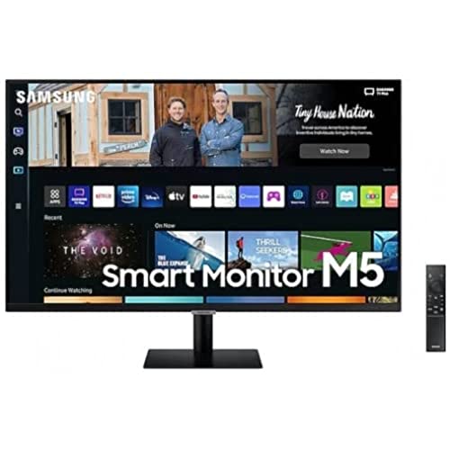 Samsung Smart Monitor M5 27’’ en resolution Full HD. Le 1er écran tout-en-un pour accéder facilement à vos applications de divertissement et travail. LS27BM502EUXEN jusqu’à 50€ remboursés