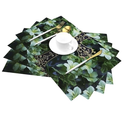Set de table vinyle antidérapant résistant chaleur lavable 30x45 salle à manger - 5