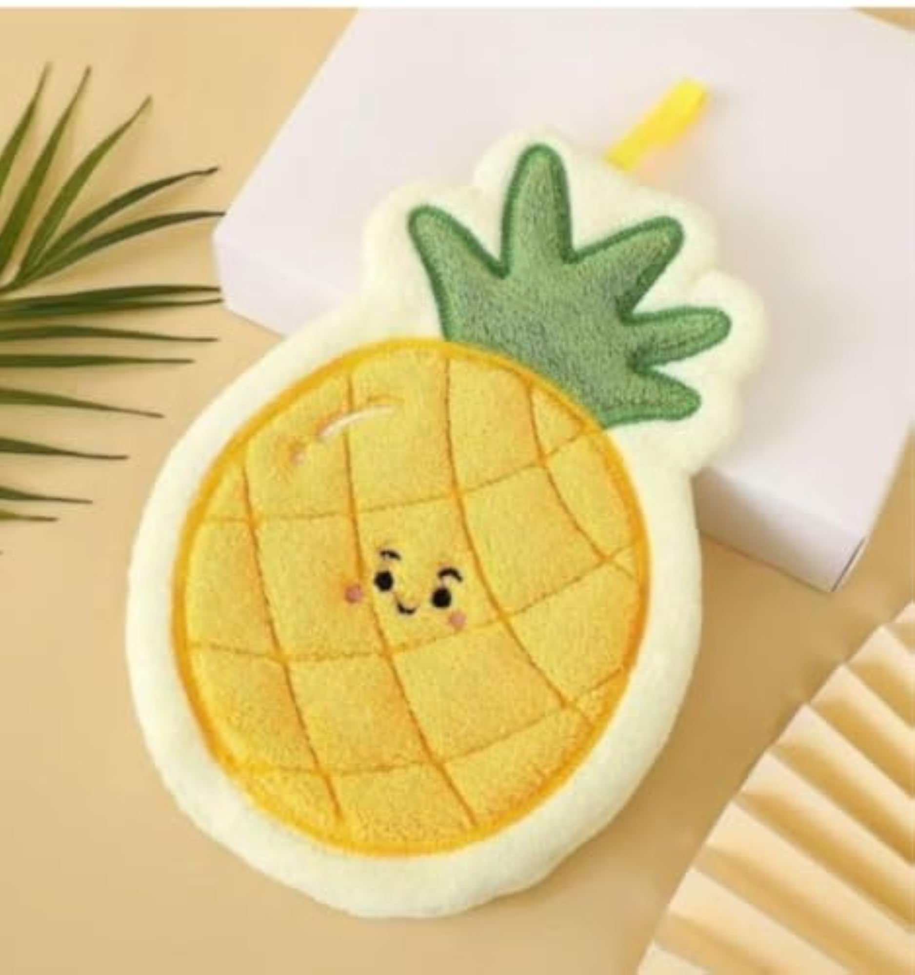 Cute Pineapple Shaped Bath Loofah Body Scrubber Pad with Hanging Loop
