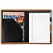 Konper Classic Padfolio/Junior Portfolio Folder Case, Business A5 Binder Organizer Notepad for Men Women, 5 x 8 Writing Pad Included, Brown.