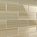 Bodesi Cupatea Light Brown Glass Subway Tile for Kitchen Backsplash or Bathroom, Color Sample