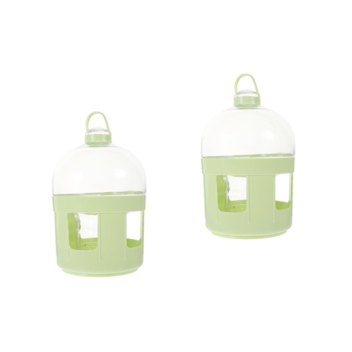 BESPORTBLE 2stücke Vogelfutter Wasserbehälter Automatischer Wasserspender Für Tauben Und Andere Vögel Praktischer Trinker Für Haustiere Robust Und Sicher Für Gesundes Trinken Grünes