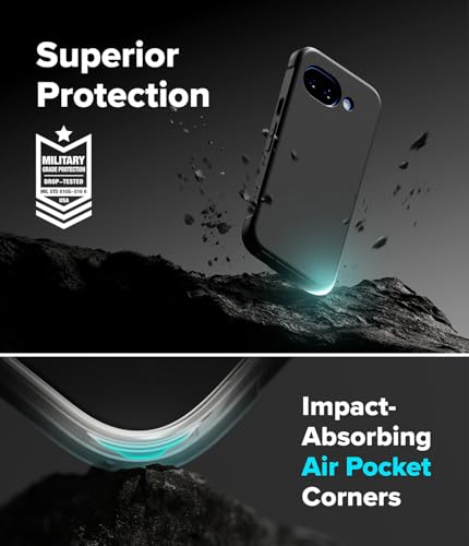 Image of Ringke Onyx for Google Pixel 10a Case [Feels Good in The Hand] Oil & Dirt Resistant, Enhanced Camera Lens Protection, Comfortable Grip, Non-Slip, Lightweight Cover - Black
