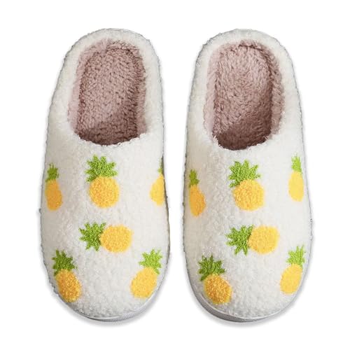 Image of Cherry Slippers for Women Men Fruit Shoes Cute Memory Foam Soft Winter Warm Indoor Outdoor Slippers