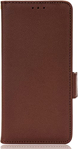 Étui portefeuille iPhone 14 housse cuir béquille KANUZ marron