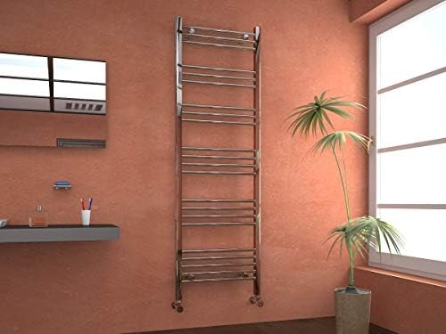 Chrome Electric Towel Rail H600mm X W500mm Curved 300w Thermostatic - View #8