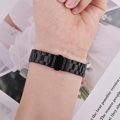XIHAMA Compatible with Xiaomi Mi Band 9 Smart Bracelet - Stainless Steel Metal Replacement Strap Compatible for Xiaomi Mi Band 9/8 Tracker smartwatch
