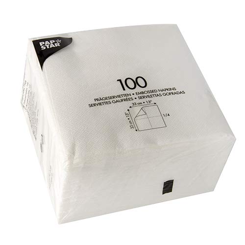 PAPSTAR 81451 Tissue Paper Color Blanco 1200pieza(s) - Servilleta de Papel (Color Blanco, Tissue Paper, 17 g/m², 330 mm, 33 cm, 1,9 g)