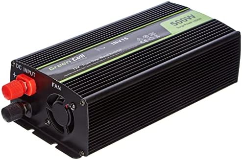Green Cell® 300W/600W DC 12V do AC 230V Czysty Sinus Przetwornica Inwerter napięcia samochodowa Falownik solarny Konwerter Czysta fala sinusoidalna DC AC do pomp w piecach centralnego ogrzewania