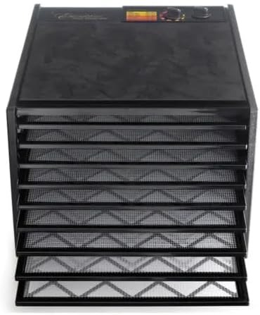 Excalibur 3926TB Electric Food Dehydrator Machine with 26-Hour Timer, Automatic Shut Off and Temperature Control, 600-Watt, 9 Trays, Black